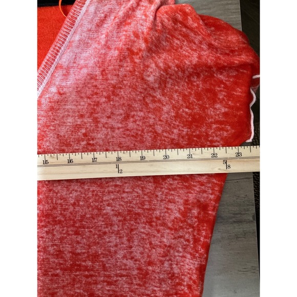 Soft Surroundings V-Neck Pullover Top Lightweight Knit Orange M - Picture 8 of 8